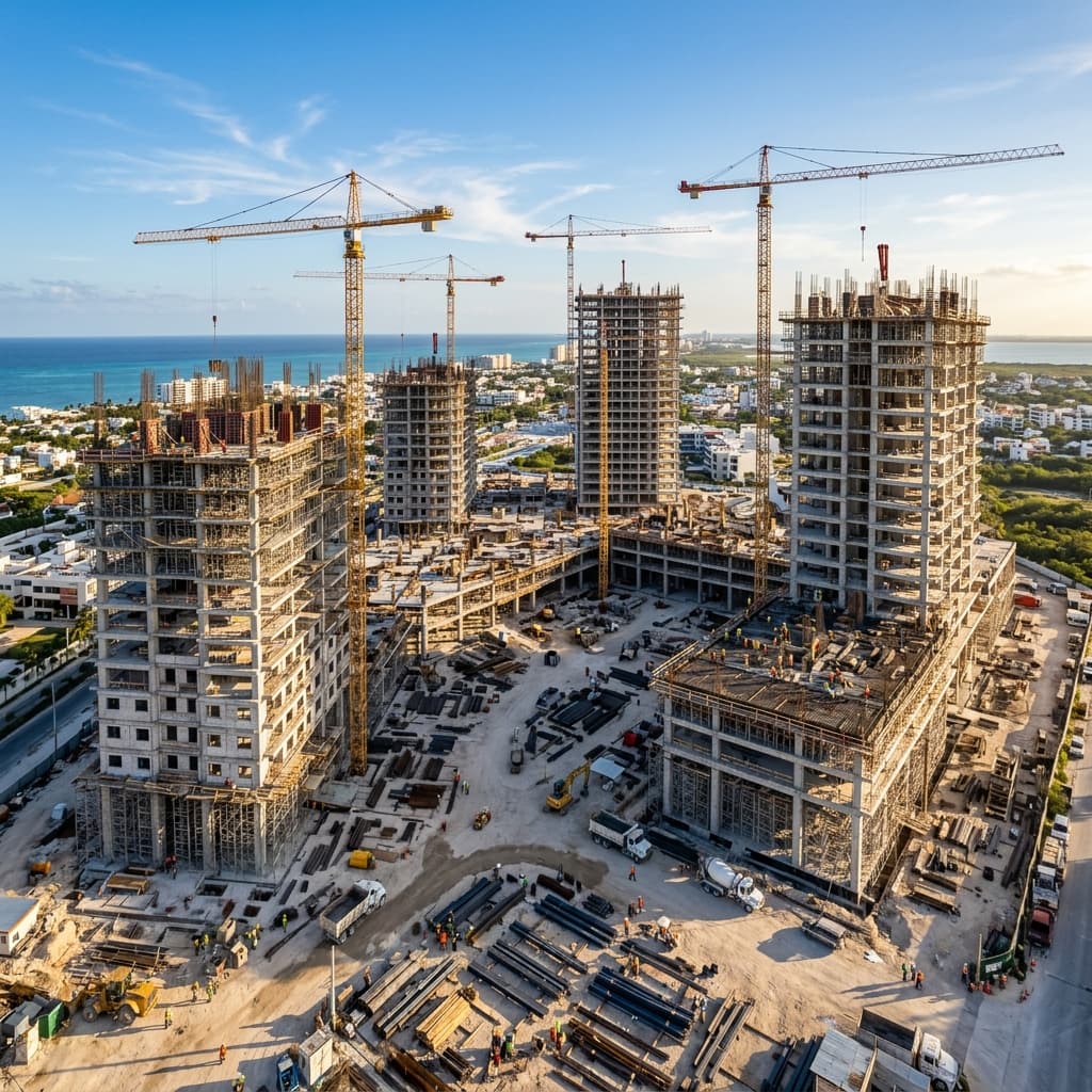 Obra de construcción en progreso
